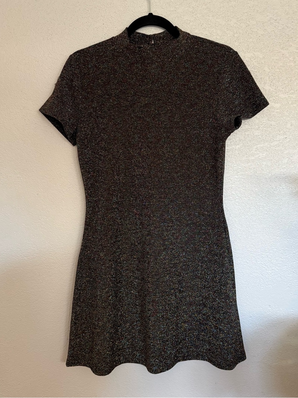 MULTICOLOR Sparkle Short Sleeve Shift Dress